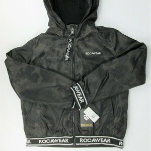 Rocawear Womens L Logo Camo Hooded Jacket